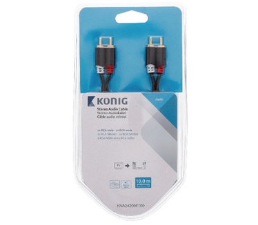Konig 2 x RCA male/2 x RCA male, 10 m