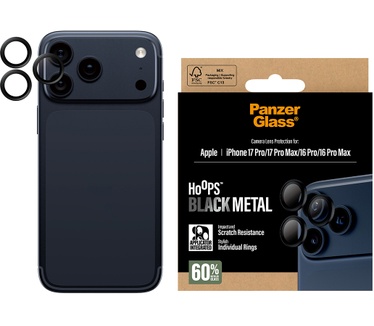 PanzerGlass PanzerGlass® Hoops® Black Camera Lens Protector iPhone 17 Pro | iPhone 17 Pro Max | iPhone 16 Pro | 16 Pro Max
