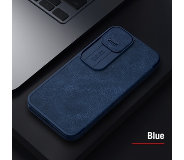 Nillkin Qin Pro PU Book Case - Apple iPhone 13 (6.1") - Blauw Blauw