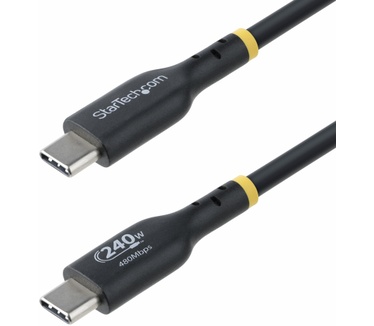 Startech.com 4m USB-C Laadkabel, USB-IF Gecertificeerde USB Kabel, 240W PD EPR, USB 2.0 Type-C Laptop Laadkabel, USB-C Data Transfer Kabel, TPE Mantel, M/M