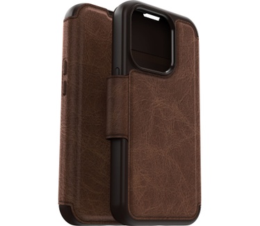 Otterbox Strada Series Folio MagSafe voor iPhone 15 Pro, Espresso (Brown)