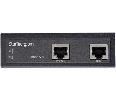Startech.com Industrial Gigabit Ethernet PoE Injector 30W 802.3at PoE+ Midspan 48V-56VDC DIN Rail Power Over Ethernet Injector Adapter -40°C to +75°C Camera's/Sensoren/WiFi APs