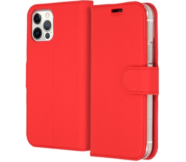 Accezz Wallet Softcase Booktype (IPhone 12, iPhone 12 Pro) Rood