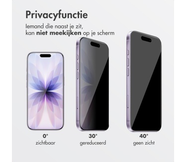 Accezz Gehard Glas Privacy Screenprotector + Applicator
