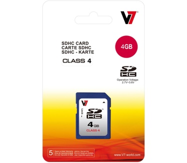 V7 SDHC Class 4 4GB