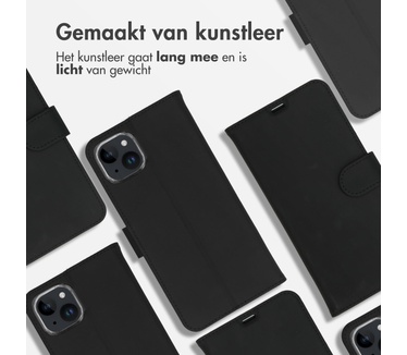 Accezz Wallet Softcase Bookcase iPhone 15 Plus - Zwart