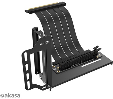 Akasa RISER BLACK PRO, Vertical GPU Holder + Premium PCIe 3.0 Riser cable