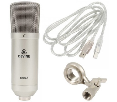 Devine USB-1 condensator USB studiomicrofoon