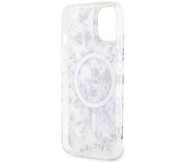 Guess Flower MagSafe Back Case - Apple iPhone 14 (6.1") - Clear Transparant