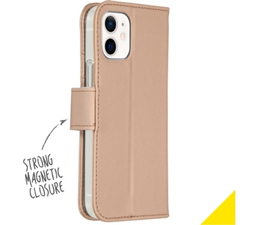Accezz Wallet Softcase Booktype (IPhone 12 Mini) Goud