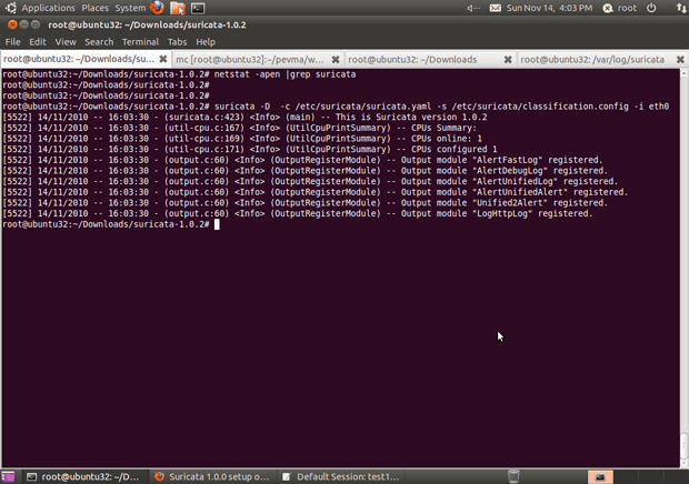 Suricata screenshot