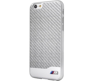 BMW Real Carbon Fiber Hard Case Silver Apple iPhone 6 Plus (5,5")