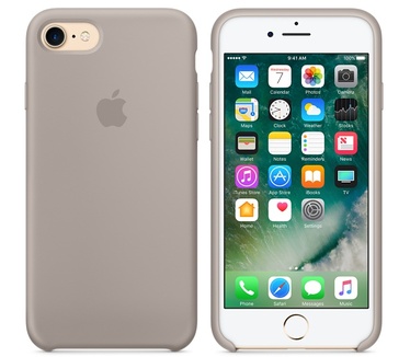 Apple Siliconenhoesje voor iPhone 7 - Kiezelgrijs