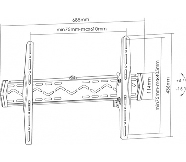 Equip 37"~ 70" Flat Screen Tilt Wall Mount Bracket