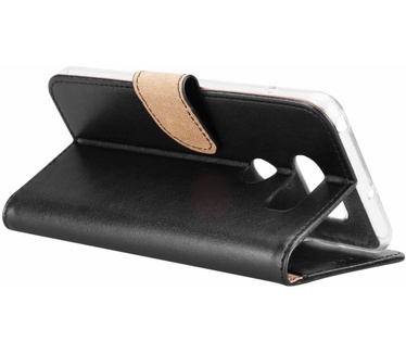 Luxe Lederen Bookcase hoesje voor de LG V30 - Zwart (LG V30) Zwart