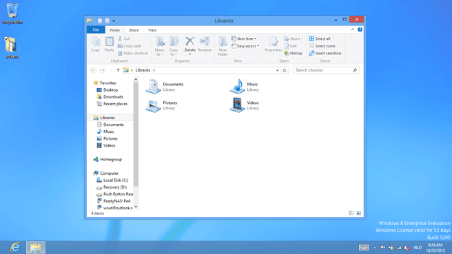 Windows 8 - klassieke desktop