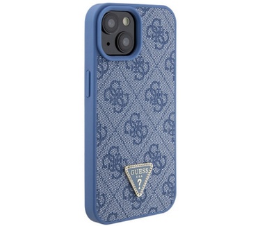 Guess 4G Triangle Crossbody Case - Apple iPhone 15 (6.1") - Blauw Blauw