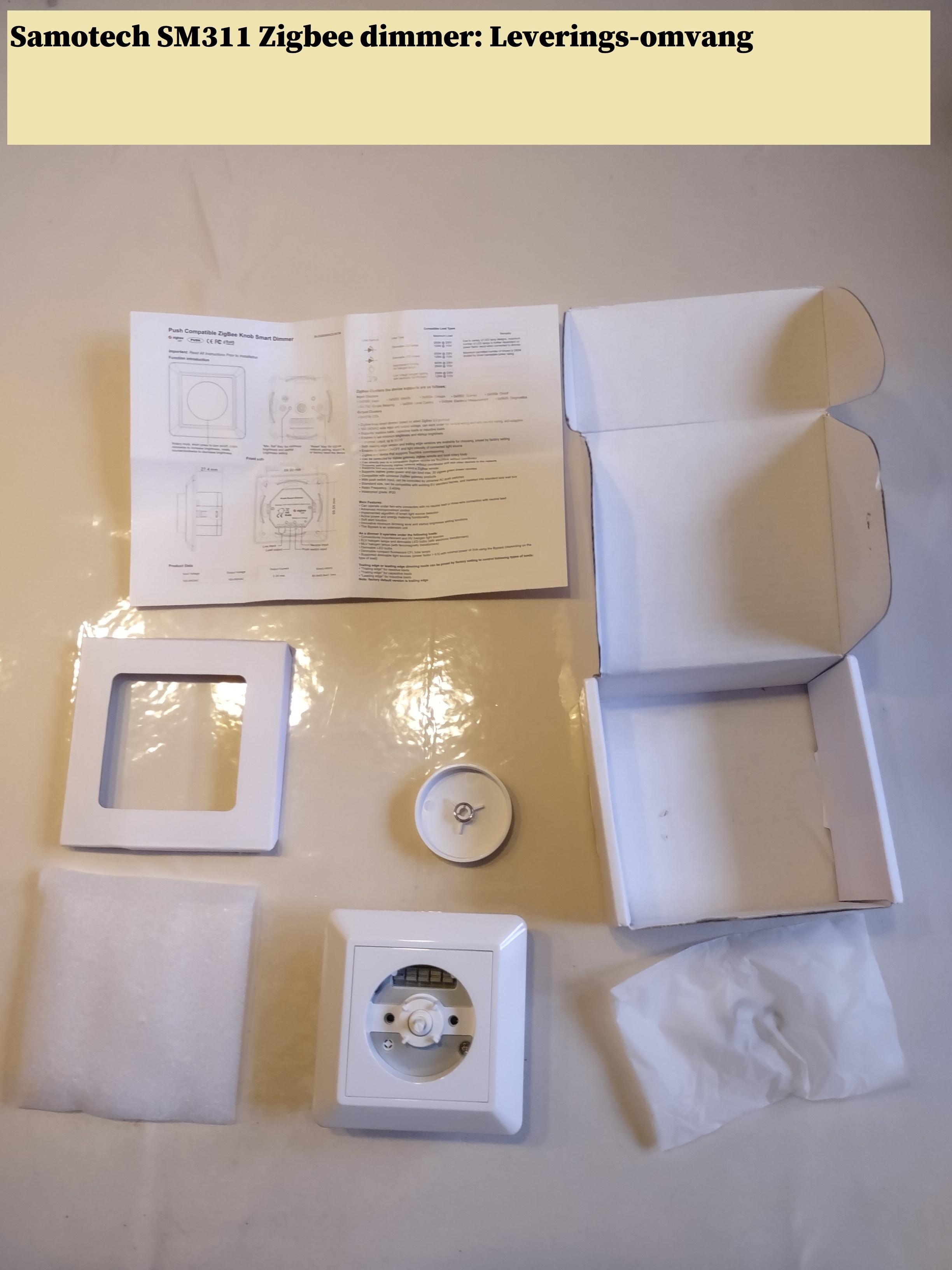 Samotech Zigbee & Draaiknop dimmer - Antonio di - Product reviews ...