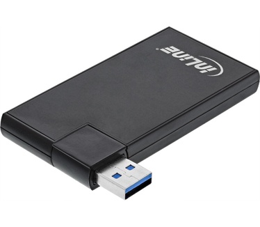 InLine 180 Twist Hub USB 3.0 - 4 Port - drehbar - schwarz