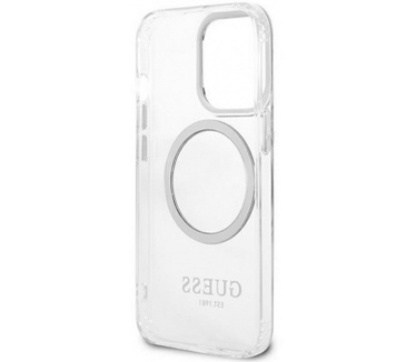 Guess Translucent Back Case - Apple iPhone 13 Pro (6.1") - Zilver Zilver