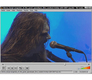VLC Media Player 0.9.4 - Dimmu Borgir met Progenies Of The Great Apocalypse op Wacken