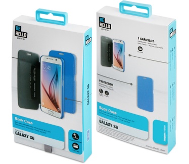 BeHello Samsung Galaxy S6 Book Case Blue
