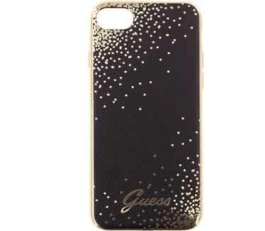 Guess Dots Soft TPU Back Case - Apple iPhone 7 (4.7") - Zwart Zwart