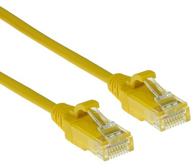 ACT Gele 1 meter LSZH U/UTP CAT6 datacenter slimline patchkabel met RJ45 connectoren Geel