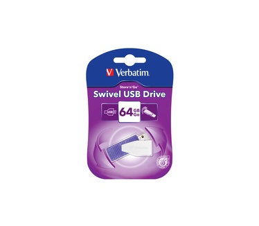 Verbatim Store 'n' Go Swivel 64GB Paars