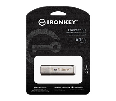 Kingston IronKey Locker+ 50 64GB Zilver