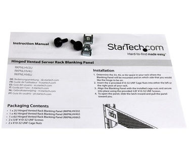 Startech.com 6U Rack scharnierend ventilatiepaneel ventilerend Server Rack afdekpaneel met scharnier