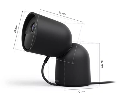 Philips Hue Secure Camera - bedraad met voet, zwart