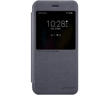 Nillkin New Sparkle S-View Book Case - Huawei Honor 8 Pro - Zwart/Grijs