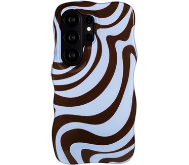 Selencia Vivid Wavy Backcover met MagSafe voor de Samsung Galaxy S26 Ultra - Dream Swirl Chocolate