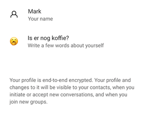 Signal Beta Features (jan '21)