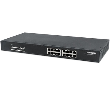 Intellinet 16-Port Gigabit Ethernet Rackmount PoE+ Switch
