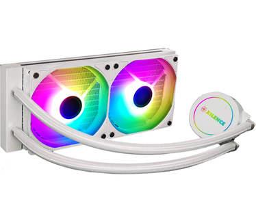 Xilence Performance A+ XC974. Bedoeld voor: Processor, Geluidsniveau ventilatie (min): 18 dB, Geluidsniveau ventilatie (max): 30,2 dB. Pomp stroom: 360 mA, Fan stroom: 0,16 A, Thermal Design Power (TDP): 300 W. Soort: Intern, Radiator materiaal: Aluminium