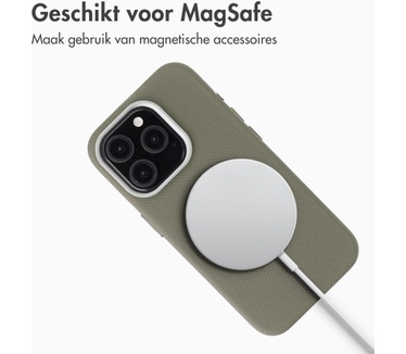 Accezz Mesh Backcover met MagSafe voor de Apple iPhone 15 Pro - Donkergrijs