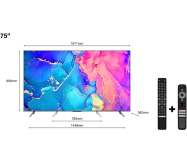 TCL 75C635 Zwart