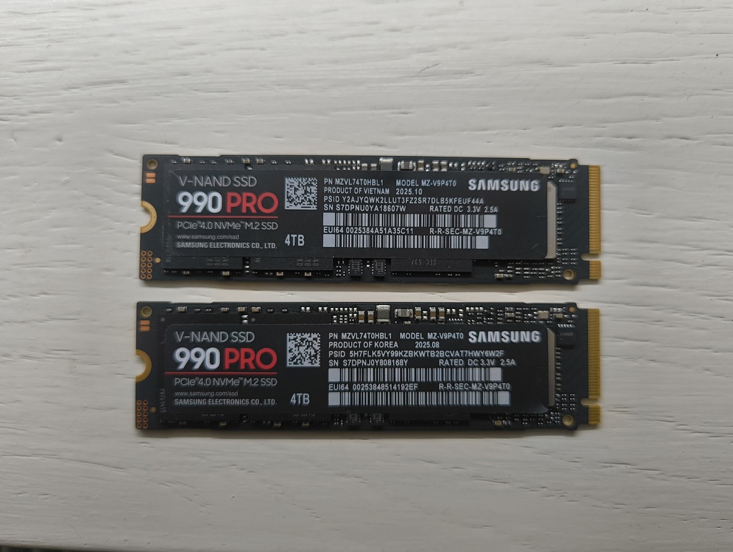 Samsung 990 Pro (zonder heatsink) 4TB aangeboden - Vraag & Aanbod
