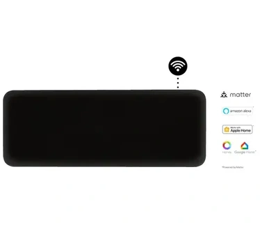 Mill Steel WiFi paneelverwarming PA1300WIFI4 Black, 1300 Watt convector