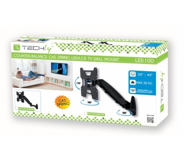Techly Tilt Wall Mount with Gas Spring for TV 32-42 430mm Black" ICA-LCD G201-BK