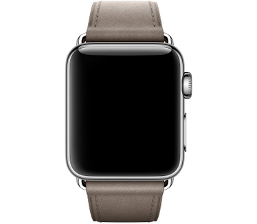 Apple Taupe bandje, klassieke gesp (38 mm)