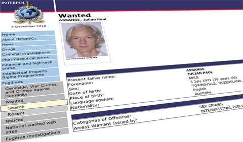 Julian Assange Wanted
