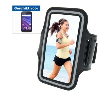 qMust Sport armband Motorola Moto G (3rd gen) (Black)