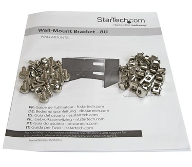 Startech.com Wand monteerbaar rack voor 12"/30 cm apparatuur wandkast massief staal 8U