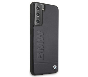 BMW Signature Leather Back Case - Samsung Galaxy S21 Plus - Blauw Blauw