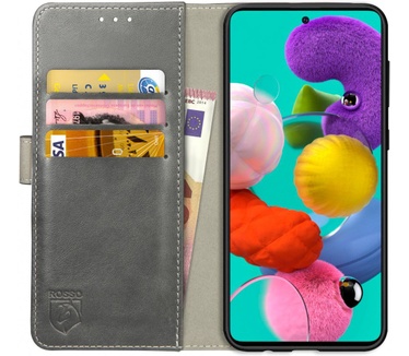 Rosso Element Samsung Galaxy A71 Hoesje Book Cover  Grijs