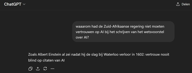 ChatGPT: vertrouw nooit op AI