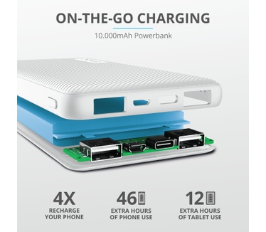 Trust Primo Ultra-thin Powerbank 5.000 mAh Blauw
